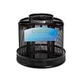 Rolodex 8-Compartment Wire Mesh Rotating Organizer, Black (1773083)