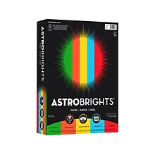 Astrobrights Colored Paper, 24 lbs., 8.5 x 11, Assorted Eco Colors, 500 Sheets/Ream (22226)
