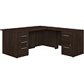 Bush Business Furniture Office 500 72W L Shaped Executive Desk with Drawers, Black Walnut (OF5004BW