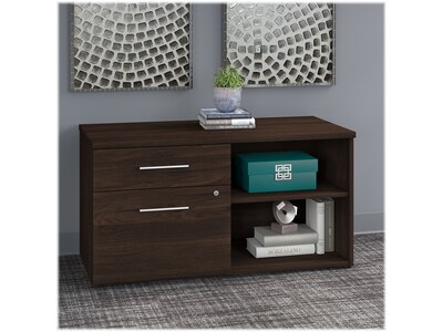 Bush Business Furniture Office 500 23.2 Storage Cabinet with 2 Shelves, Black Walnut (OFS145BW)