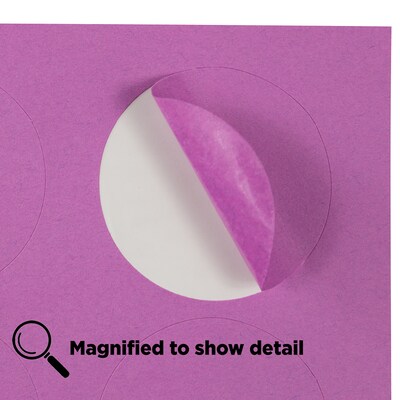 JAM Paper Circle Round Label Seals, 1 2/3" Diameter, Violet Purple, 24 Labels/Sheet, 5 Sheets/Pack (147627058)