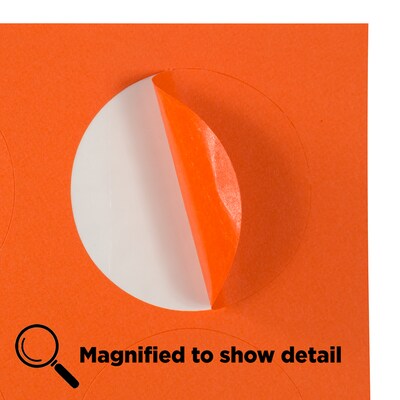 JAM Paper Circle Round Label Sticker Seals, 1 2/3" Diameter, Orange, 24 Labels/Sheet, 5 Sheets/Pack (147627053)