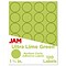 JAM Paper Round Label Seals, 1 2/3 Diameter, Ultra Lime Green, 24 Labels/Sheet, 5 Sheets/Pack (1476