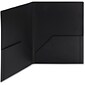 Smead Frame View Poly 2-Pocket Presentation Folder, Black, 5/Box (87705)