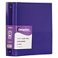 JAM Paper Heavy Duty 2" 3-Ring Flexible Poly Binders, Purple Glass Twill (64244)