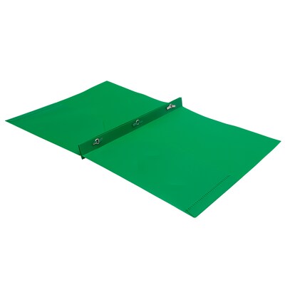 JAM Paper 2-Pocket Plastic Folders with 3 Fasteners, Green, 6/Pack (382ECGRD)
