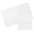 JAM Paper 2-Pocket Folders, Clear, 12/Pack (381CLEARA)