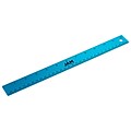 JAM Paper Stainless Steel 12 Ruler, Blue, 12/Pack (347M12BUB)