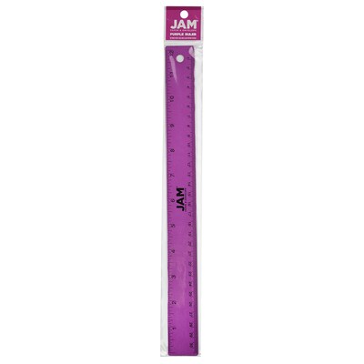 JAM Paper Stainless Steel 12" Ruler, Purple (347M12PU)