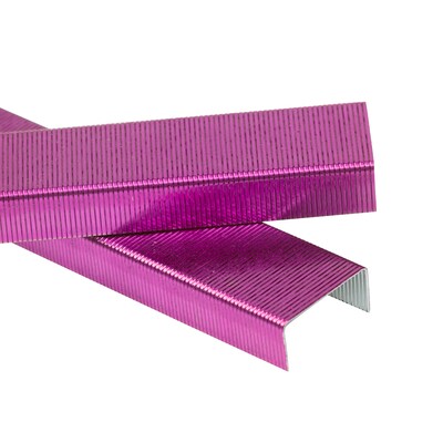 JAM Paper Colorful Staples, 1/4" Leg Length, Pink, 5000/Box (335PIZ)