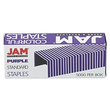 JAM Paper Colorful Staples, 1/4 Leg Length, Purple, 5000/Box (335PUZ)