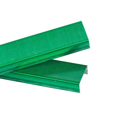 JAM Paper Colorful Staples, 1/4" Leg Length, Green, 5000/Box (335GRZ)