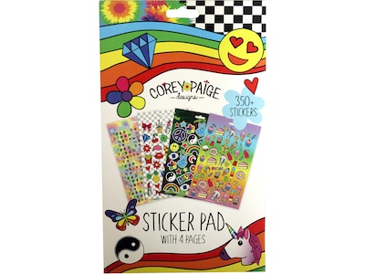 Inkology Corey Paige Sticker Pad, Multicolor, 350/Pack (064-8)