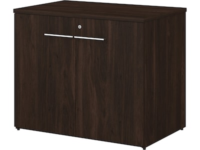 Bush Business Furniture Office 500 29.82H Storage Cabinet with 2 Shelves, Black Walnut (OFS136BWSU)