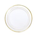 Amscan Premium Party Plate, White with Gold Trim (438986)