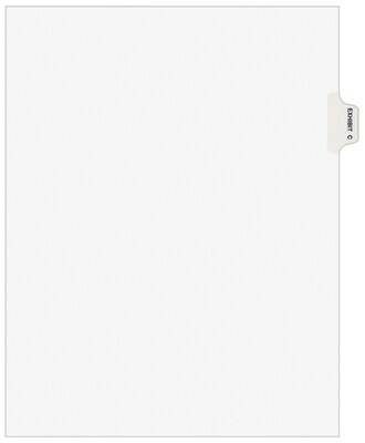 Avery Legal Pre-Printed Paper Dividers, Side Tab EXHIBIT C Tab, White, Avery Style, Letter Size, 25/