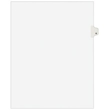 Avery Style Individual Legal Divider, Tab G, 8.5 x 11, White, 25/Set (01407)