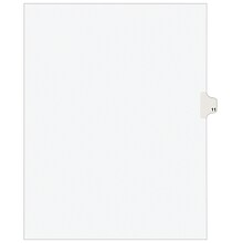 Avery Legal Pre-Printed Paper Dividers, Side Tab #11, White, Avery Style, Letter Size, 25/Pack (1192