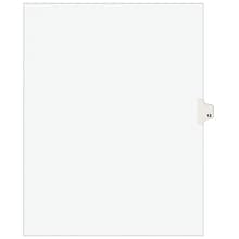 Avery Legal Pre-Printed Paper Dividers, Side Tab #12, White, Avery Style, Letter Size, 25/Pack (1192