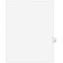 Avery Legal Pre-Printed Paper Dividers, Side Tab #17, White, Avery Style, Letter Size, 25/Pack (0101