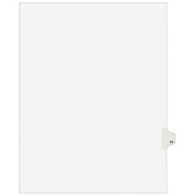 Avery Legal Pre-Printed Paper Dividers, Side Tab #19, White, Avery Style, Letter Size, 25/Pack (0101