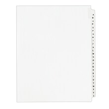 Avery Legal Pre-Printed Paper Divider Collated Set, A-Z Tabs, White, Avery Style, Letter Size (01400