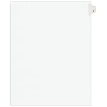 Avery Legal Pre-Printed Paper Dividers, Side Tab #1, White, Avery Style, Letter Size, 25/Pack (11911