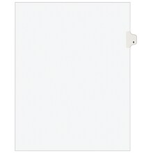 Avery Legal Pre-Printed Paper Dividers, Side Tab #6, White, Avery Style, Letter Size, 25/Pack (11916