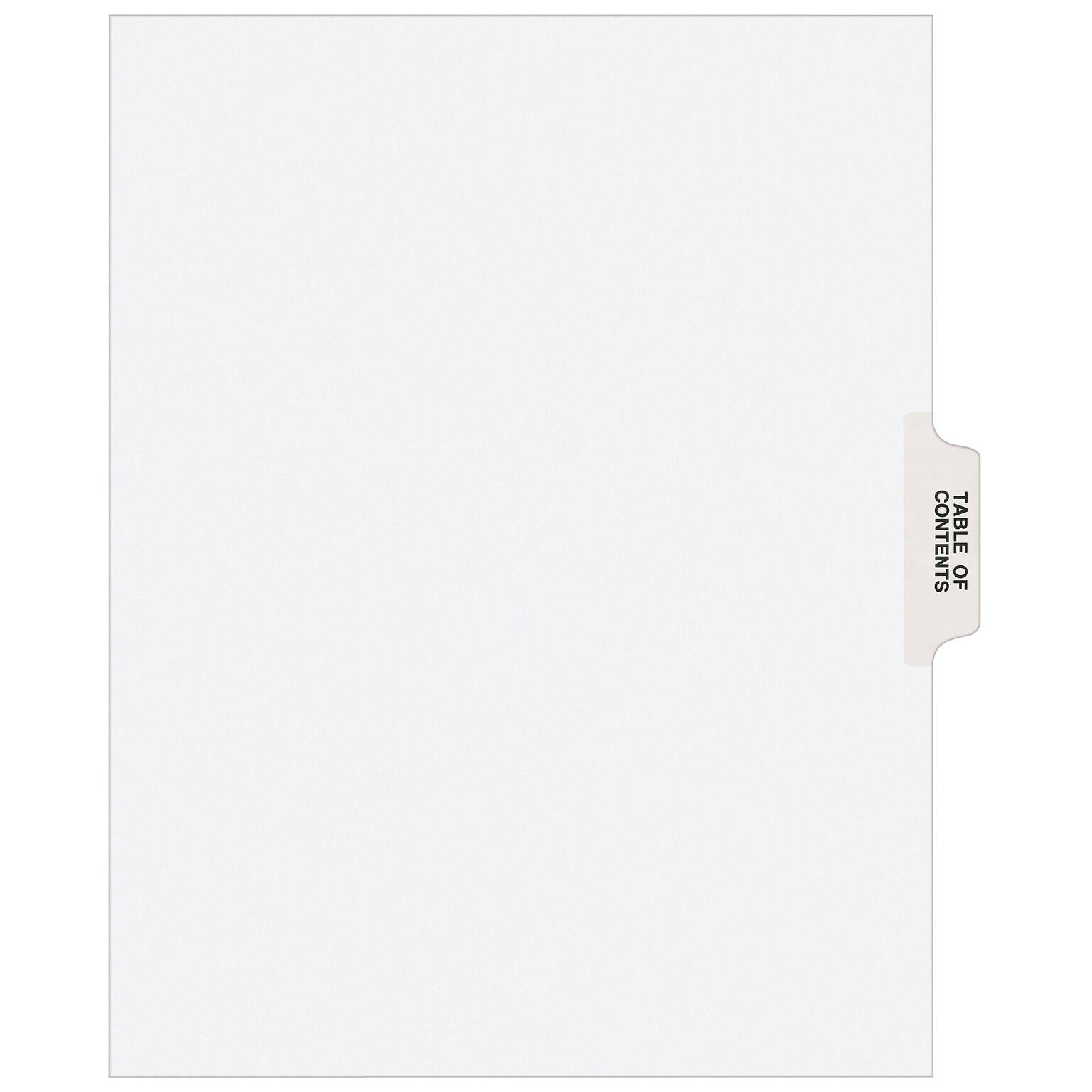 Avery Legal Pre-Printed Paper Dividers, Table of Contents-Tab, White, Avery Style, Letter Size, 25/Pack (11910)