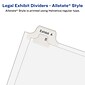 Avery Legal Pre-Printed Paper Divider Collated Set, 101-125 Tabs, White, Allstate Style, Letter Size (01705)