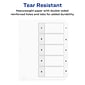 Avery Ready Index Table of Contents Paper Dividers, 1-5 Tabs, White (11130)