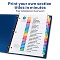 Avery Ready Index Table of Contents EcoFriendly Paper Dividers, A-Z Tabs, Multicolor (11085)