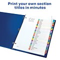 Avery Ready Index Table of Contents Paper Dividers, 1-31 Tabs, Contemporary Multicolor (11846)