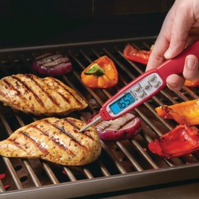 Taylor Waterproof Digital Cooking Thermometer, Red (806GW)