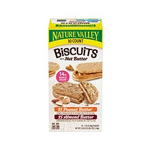 Nature Valley Honey Peanut Butter/Cinnamon Almond Butter Nut Bar, 40.5 oz., 30 Bars/Box (220-01046)