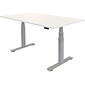 Fellowes Cambio 72"W Electric Adjustable Standing Desk, White (9788202WHT)