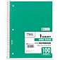 Mead Spiral 1-Subject Notebook, 8" x 10.5", Wide Ruled, 100 Sheets, Sold as an Each (MEA05514)