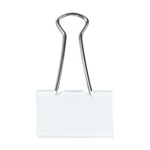 JAM Paper Large Binder Clips, 3/4 Capacity, White, 12/pack (340BCwh)
