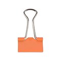 JAM Paper Colorful Small Binder Clips, 3/8 Capacity, Orange, 25/Pack (334BCOR)