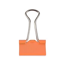 JAM Paper Colorful Small Binder Clips, 3/8 Capacity, Orange, 25/Pack (334BCOR)