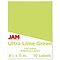 JAM Paper Shipping Labels, 8 1/2 x 11, Ultra Lime Green, 1 Label/Sheet, 10 Sheets/Pack (337628608)