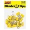 JAM Paper Colored Small Binder Clips, 3/8 Capacity, Yellow, 25/Pack (334BCYE)