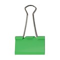 JAM Paper® Binder Clips, Large, 41mm, Green Binderclips, 12/pack (340BCgr)