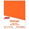 JAM Paper Shipping Labels, 8-1/2 x 11, Orange, 1 Label/Sheet, 10 Labels/Pack (337628612)