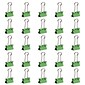 JAM Paper Colored Small Binder Clips, 3/8" Capacity, Green, 25/Pack (334BCGR)
