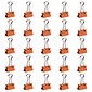 JAM Paper Colorful Small Binder Clips, 3/8" Capacity, Orange, 25/Pack (334BCOR)