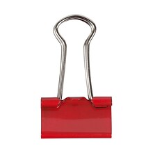 JAM Paper® Colored Binder Clips, Small, 19mm, Red, 25/pack (334BCRE)