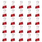 JAM Paper® Colored Binder Clips, Small, 19mm, Red, 25/pack (334BCRE)