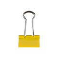 JAM Paper Colored Small Binder Clips, 3/8 Capacity, Yellow, 25/Pack (334BCYE)