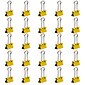 JAM Paper Colored Small Binder Clips, 3/8" Capacity, Yellow, 25/Pack (334BCYE)